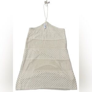 NWT Old Navy Cream 100% Cotton Crochet Open Knit Tube Dress XXL